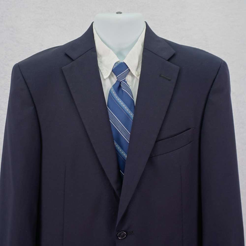 Hart Schaffner Marx Wool Blue Blazer 38S Tagged 40S Could‎ Be Worn As A Slim Fit